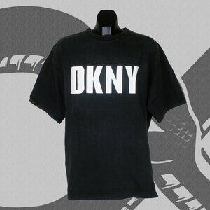 Vintage DKNY 90s Logo T-Shirt Men's XL/One Size Black